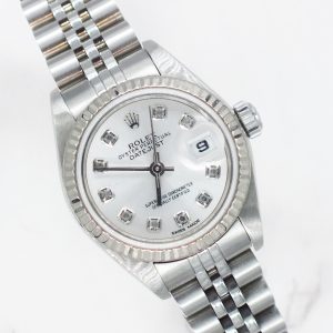 Ladies Steel & White Gold Rolex Datejust 69174 - with Box and Papers.