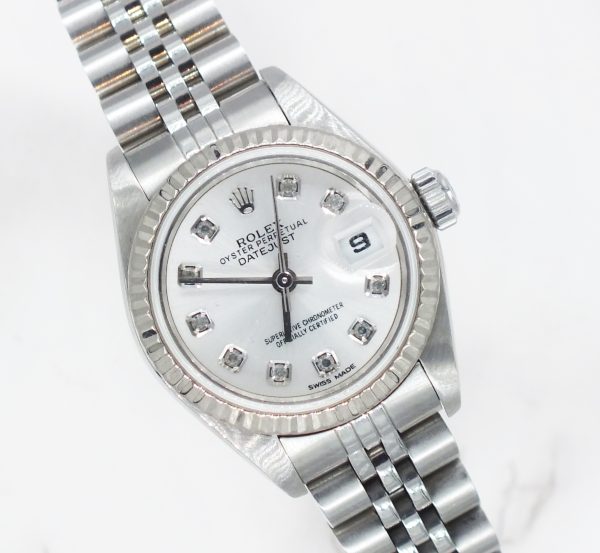 Ladies Steel & White Gold Rolex Datejust 69174 - with Box and Papers.