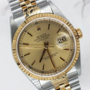 Classic Gents Steel & Gold Rolex Oyster Perpetual Datejust 36mm with Box & Paper