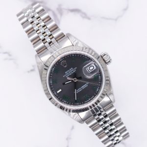 Ladies Steel & White Gold Rolex Datejust with 'Wimbledon' Dial - Box and Papers.