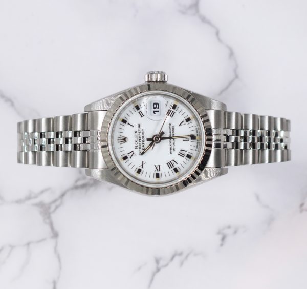 Classic White Dial Ladies Steel & White Gold Rolex Datejust - Rolex Box & Papers - Image 2
