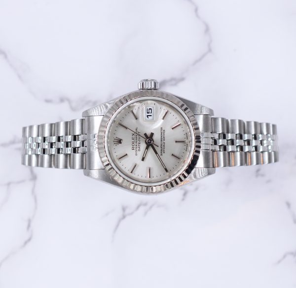 Classic Ladies Steel & 18ct White Gold Rolex Datejust 69174 - Rolex Box & Papers - Image 2