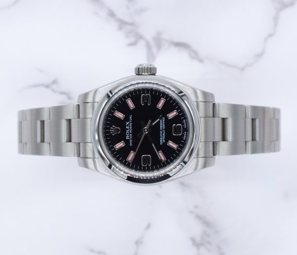 Ladies Rolex Oyster Perpetual 176200 Black & Pink Dial with Box & 2012 Card. - Image 2