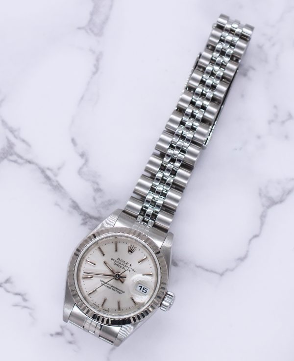 Classic Ladies Steel & 18ct White Gold Rolex Datejust 69174 - Rolex Box & Papers - Image 6