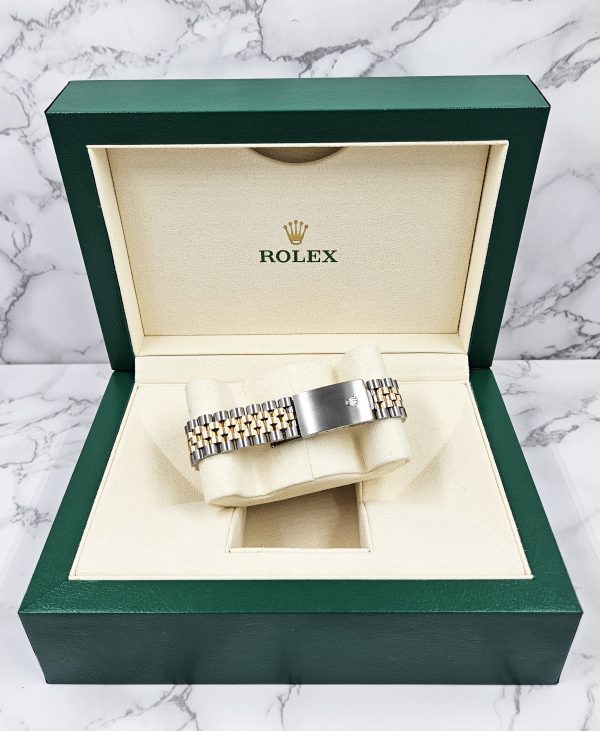 MINT Gents Steel & Gold Rolex Datejust Pink MOP Diamond Dial with Box & Papers. - Image 11