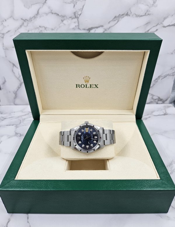 Gents 34mm Rolex Oyster Perpetual Date - Blue Diamond Dial - Image 6