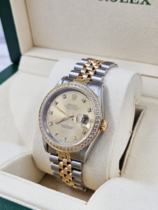 Mens Rolex Datejust - Factory Diamond Dial & Diamond Bezel - Rolex Box & Papers - Image 12