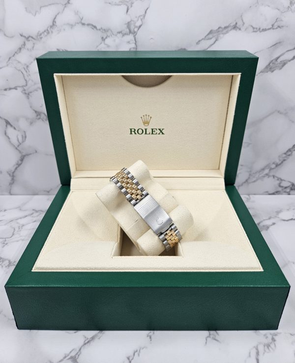 Gents Rolex Datejust in Steel & Gold - Factory Red Vignette Diamond Dial - Box and Papers. - Image 9