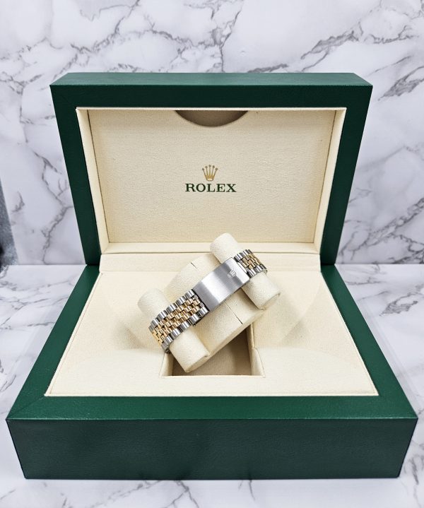 Mens Rolex Datejust in Steel & Gold with White MOP Diamond Dial - Box / Papers. - Image 11