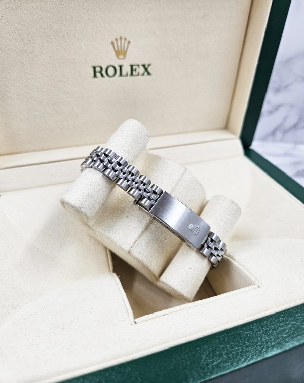 Ladies Rolex Datejust 26mm in Steel and Gold - Tiffany Blue Diamond Dial – Box & Papers. - Image 11