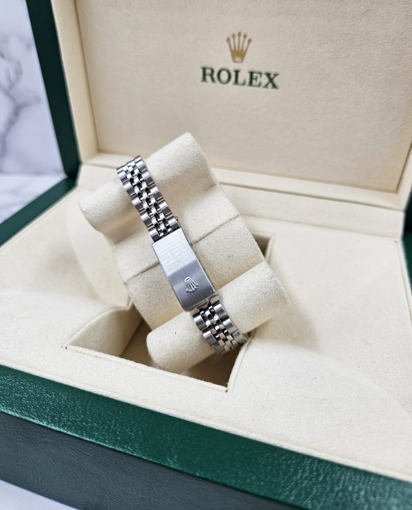 Ladies Rolex Datejust 26mm in Steel and Gold - Tiffany Blue Diamond Dial – Box & Papers. - Image 12
