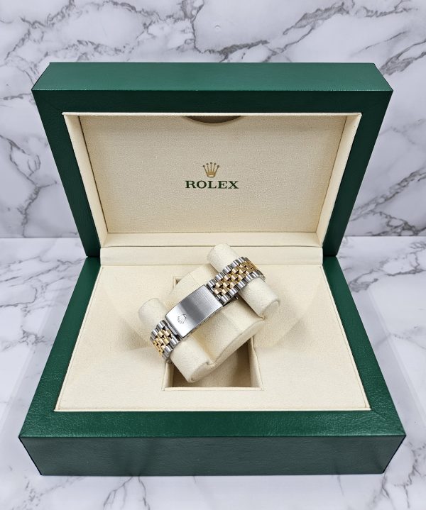 Gents Rolex Datejust in Steel & Gold with Pave Arabic Dial and Diamond Bezel - Image 10