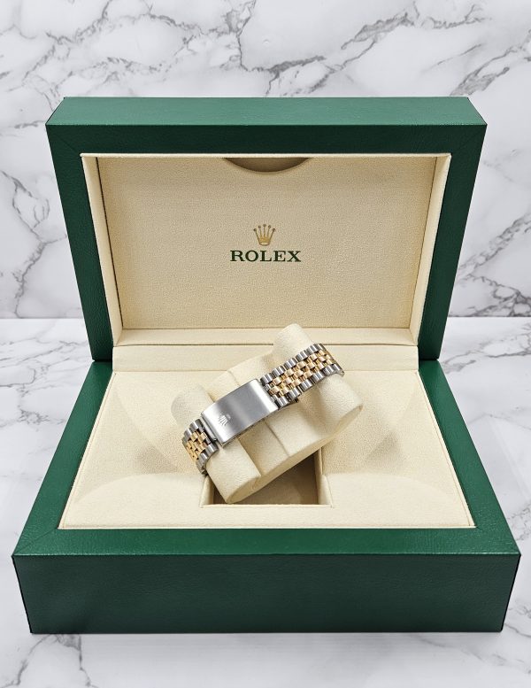 Gents Steel & 18k Gold Rolex Datejust with White Roman Numeral Dial, Box & Paper - Image 9