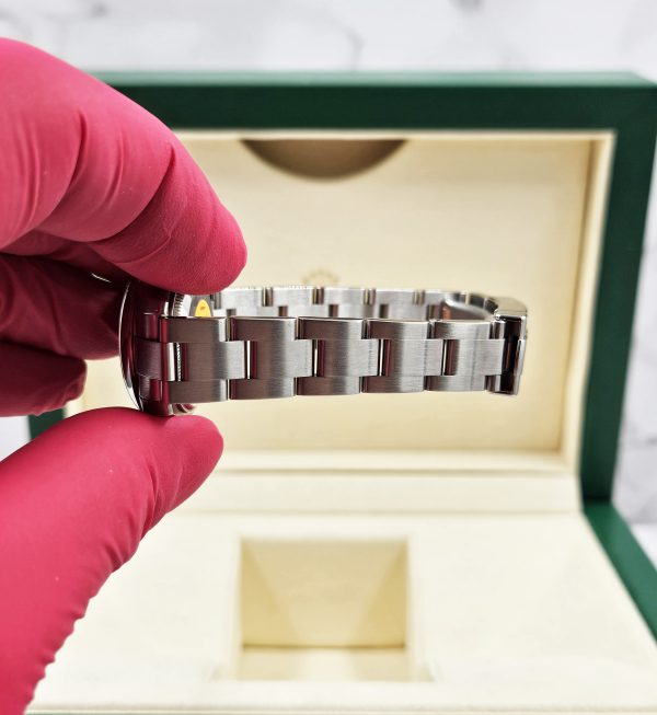 Rolex Oyster Perpetual Black & Pink Dial 176200 with Box and Papers 2012 (Card). - Image 7