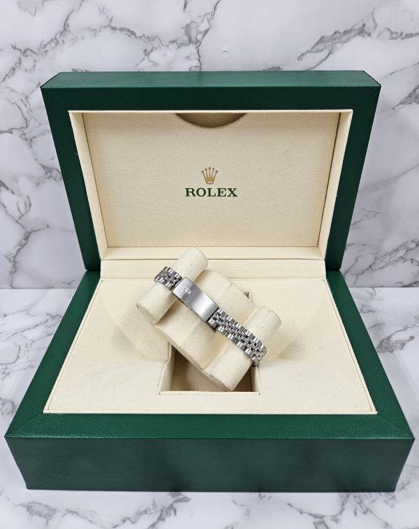 Ladies Steel & White Gold Rolex Datejust - Tiffany BLUE Diamond Dial & Bezel - Box / Papers. - Image 11