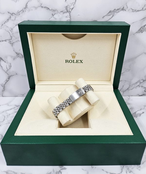 Ladies Rolex Datejust 26mm in Steel and Gold - Tiffany Blue Diamond Dial – Box & Papers. - Image 13