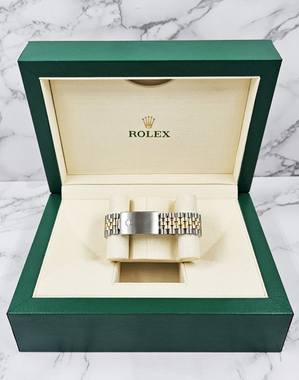 Men's Steel & Gold Rolex Datejust 16233, Tiffany Blue Diamond Dial and Bezel - Box & Papers. - Image 10