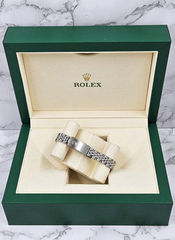Ladies Steel & White Gold Rolex Datejust - Tiffany BLUE Diamond Dial & Bezel - Box / Papers. - Image 12