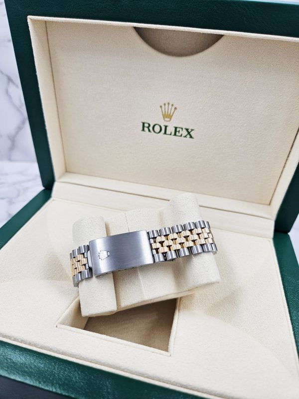 Gents Rolex Datejust in Steel & Gold - Factory Red Vignette Diamond Dial - Box and Papers. - Image 11