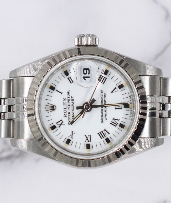 Classic White Dial Ladies Steel & White Gold Rolex Datejust - Rolex Box & Papers - Image 3