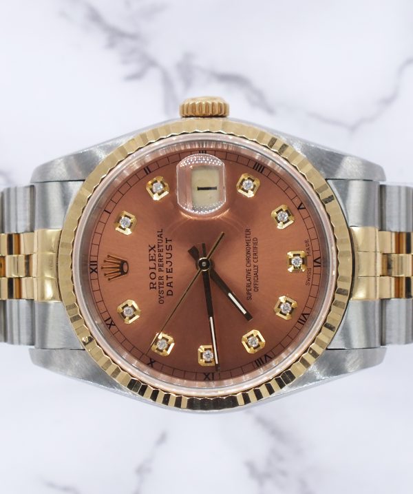 Rolex Datejust 16233 in Steel & 18ct Yellow Gold, Copper Dial - Box & Papers - Image 3