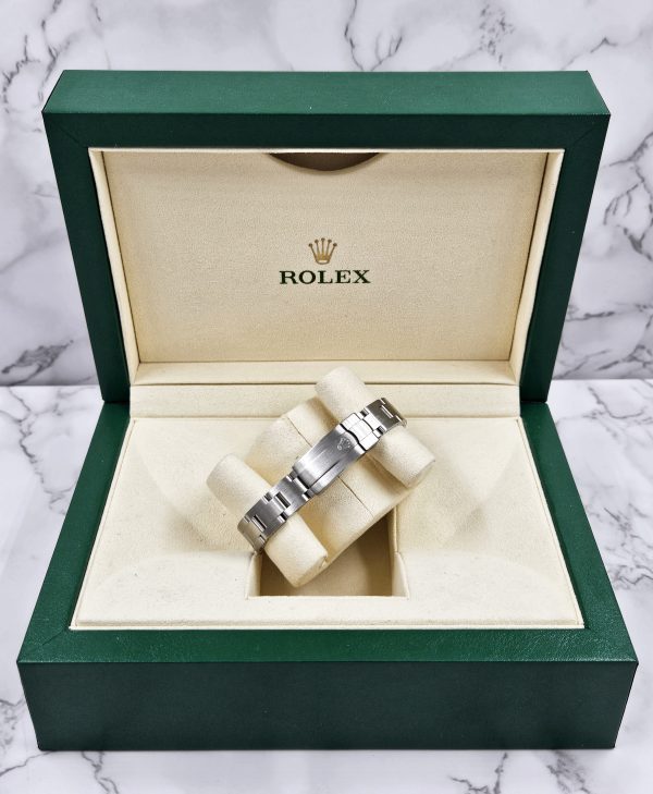 Rolex Oyster Perpetual Black & Pink Dial 176200 with Box and Papers 2012 (Card). - Image 8
