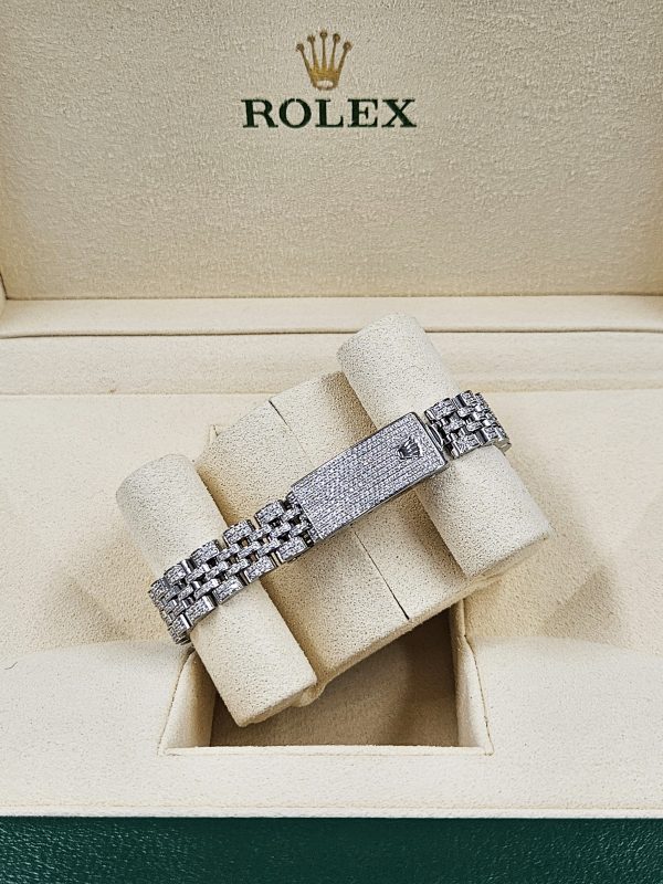Stunning Ladies Rolex Datejust with Full Diamond Dial, Bezel & Bracelet - Boxed - Image 13