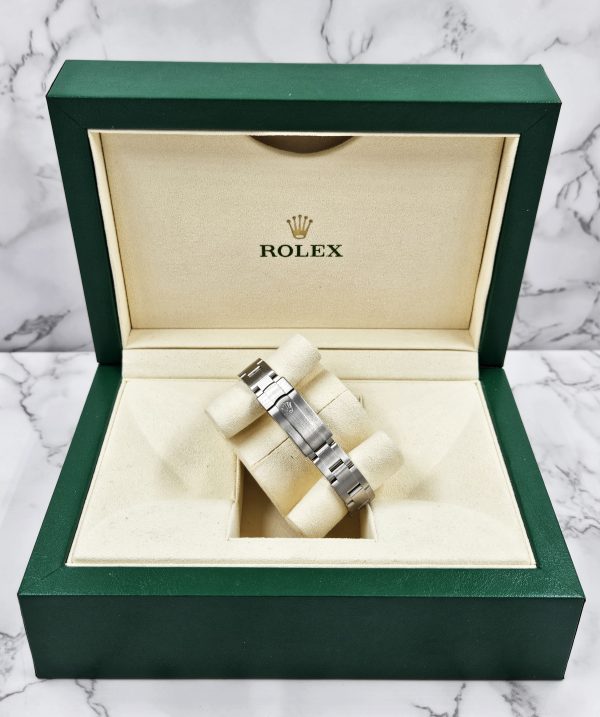 Rolex Oyster Perpetual Black & Pink Dial 176200 with Box and Papers 2012 (Card). - Image 9