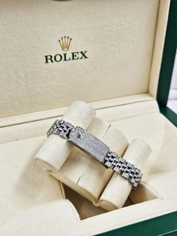 Stunning Ladies Rolex Datejust with Full Diamond Dial, Bezel & Bracelet - Boxed - Image 14