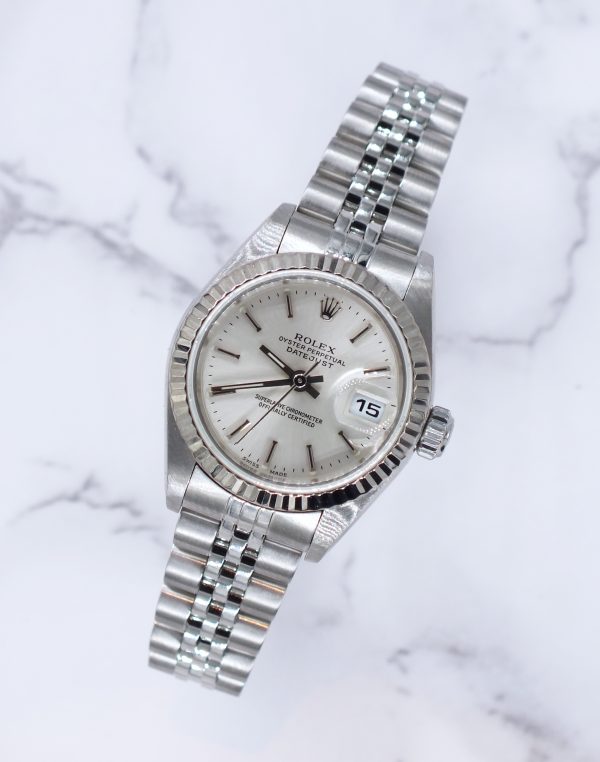 Classic Ladies Steel & 18ct White Gold Rolex Datejust 69174 - Rolex Box & Papers - Image 3