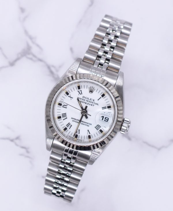 Classic White Dial Ladies Steel & White Gold Rolex Datejust - Rolex Box & Papers - Image 4
