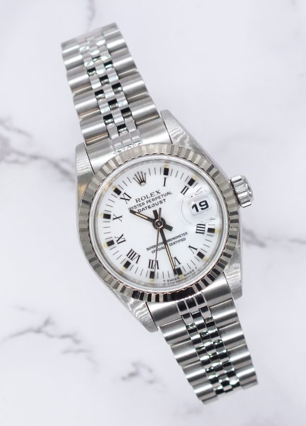 Classic White Dial Ladies Steel & White Gold Rolex Datejust - Rolex Box & Papers - Image 5