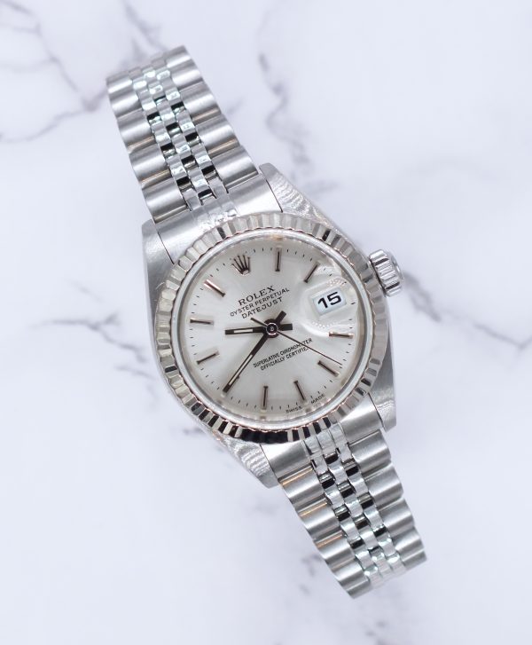 Classic Ladies Steel & 18ct White Gold Rolex Datejust 69174 - Rolex Box & Papers - Image 4
