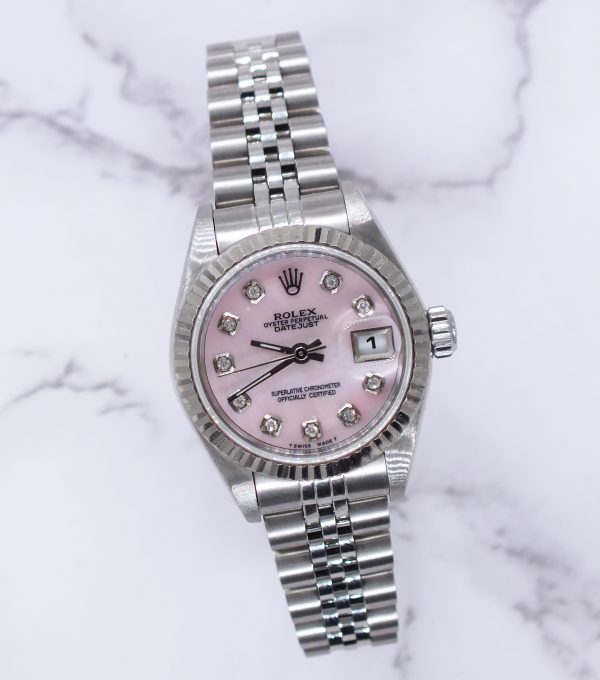Flawless Ladies Rolex Datejust with PINK mother of Pearl Dial - Box and Papers! - Image 5
