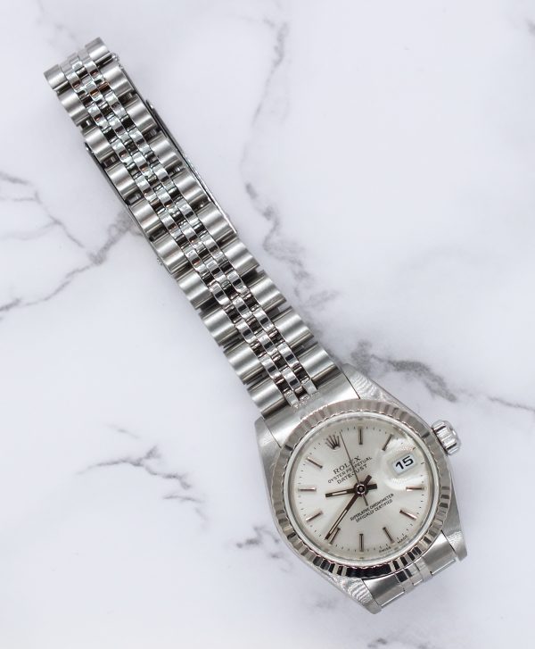 Classic Ladies Steel & 18ct White Gold Rolex Datejust 69174 - Rolex Box & Papers - Image 5