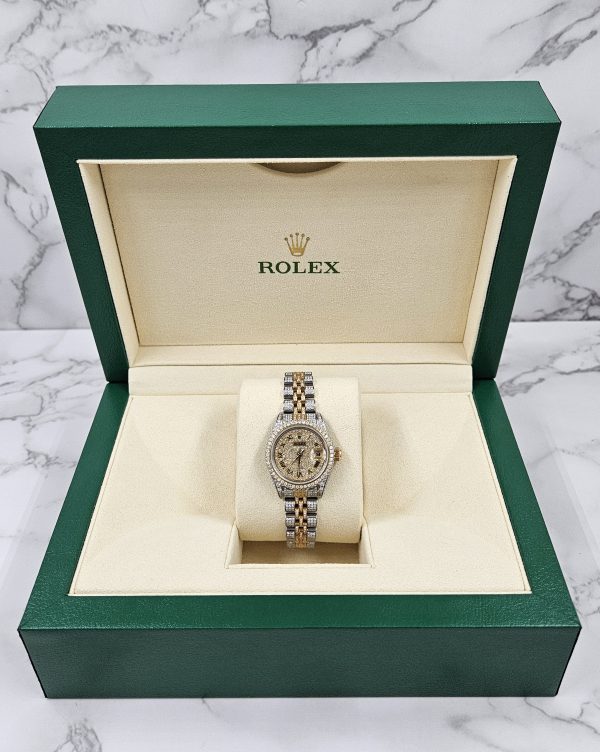 Ladies Rolex Datejust with Full Diamond Dial, Bezel, Shoulders and Bracelet! - Image 6