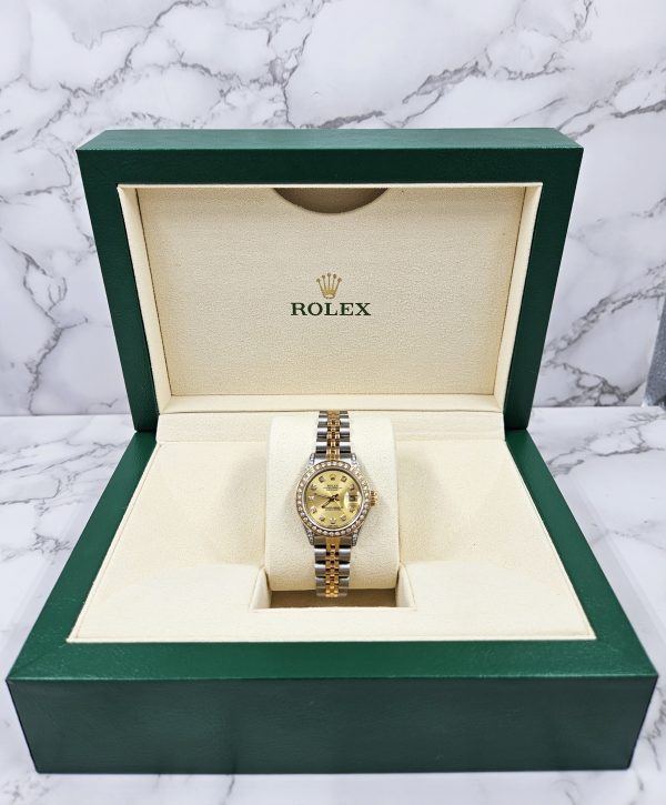 Ladies Rolex Datejust 69173 with Champagne Diamond Dial, Bezel and Shoulders. - Image 7