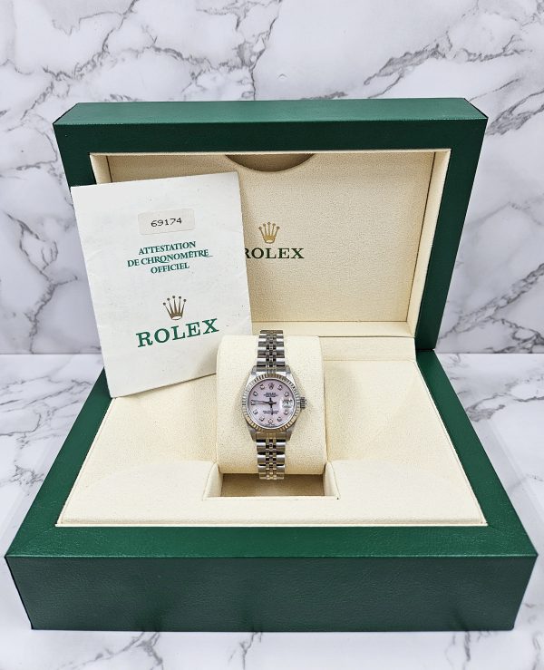 Flawless Ladies Rolex Datejust with PINK mother of Pearl Dial - Box and Papers! - Image 6