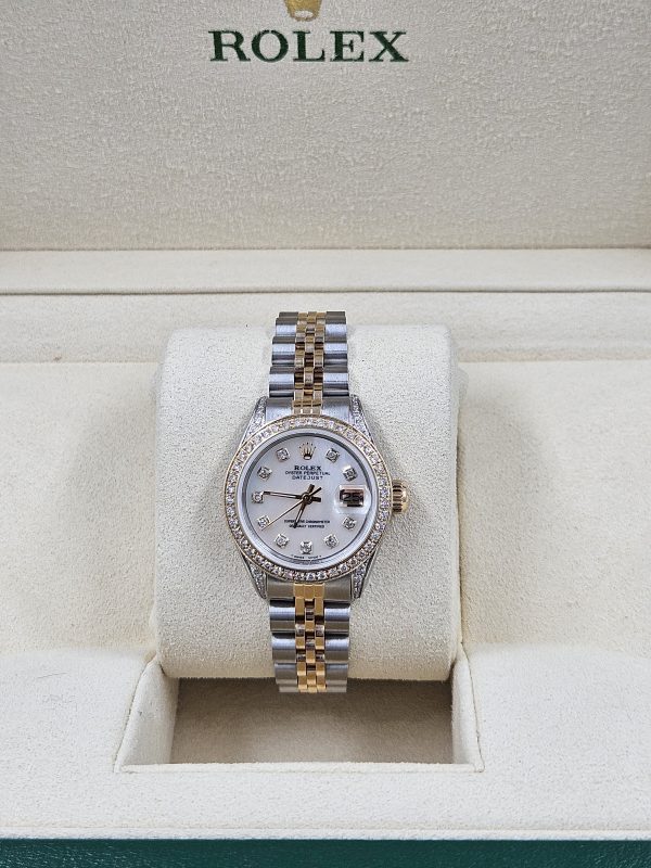 Ladies Rolex Datejust 'Fully Loaded' with Diamond Dial, Bezel & Shoulders - MINT - Image 8
