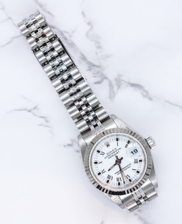 Classic White Dial Ladies Steel & White Gold Rolex Datejust - Rolex Box & Papers - Image 6