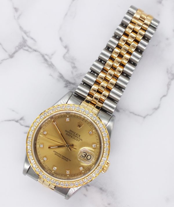 Mens Rolex Datejust - Factory Diamond Dial & Diamond Bezel - Rolex Box & Papers - Image 7