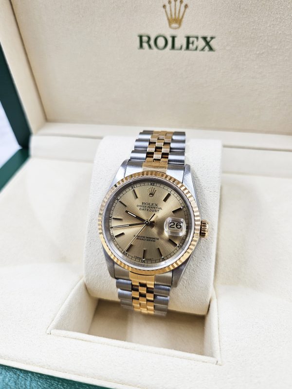Classic Gents Steel & Gold Rolex Oyster Perpetual Datejust 36mm with Box & Paper - Image 8