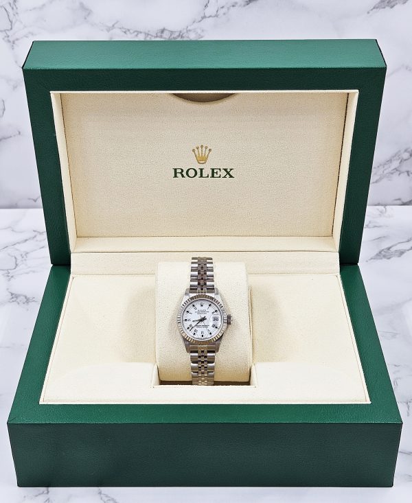 Classic White Dial Ladies Steel & White Gold Rolex Datejust - Rolex Box & Papers - Image 8