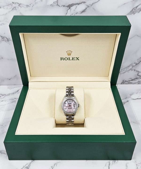 Ladies Rolex Datejust in Steel & White Gold with Diamond Dial, Bezel & Shoulders - Image 7