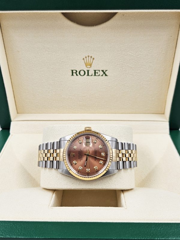 Rolex Datejust 16233 in Steel & 18ct Yellow Gold, Copper Dial - Box & Papers - Image 6
