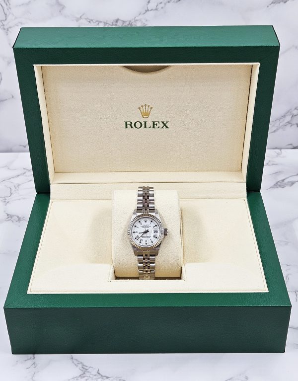 Classic White Dial Ladies Steel & White Gold Rolex Datejust - Rolex Box & Papers - Image 9