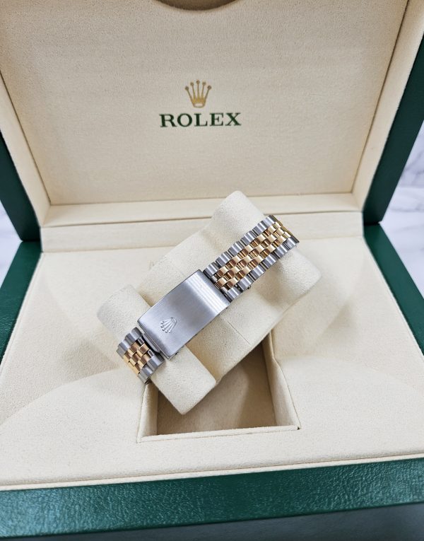 Gents Steel & Gold Rolex Datejust 16233 Black Diamond Dial with Box and Papers. - Image 9