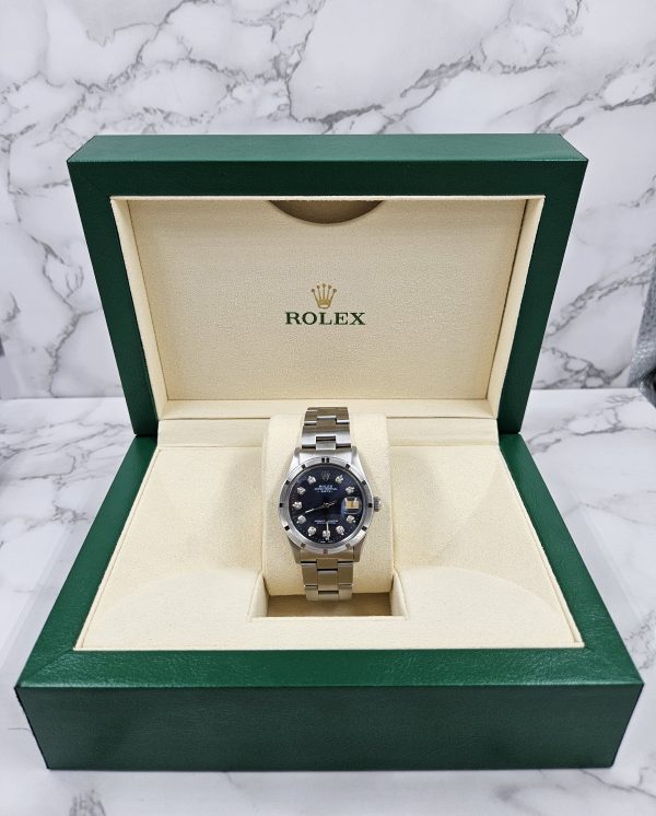 Gents 34mm Rolex Oyster Perpetual Date - Blue Diamond Dial - Image 5