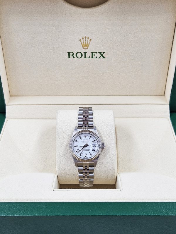 Classic White Dial Ladies Steel & White Gold Rolex Datejust - Rolex Box & Papers - Image 10