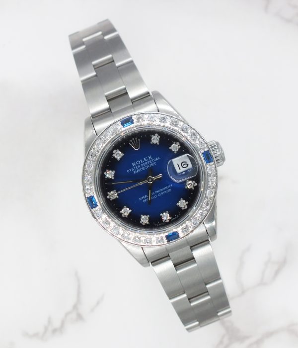Ladies Stainless Steel Rolex Datejust With Diamond Dial and Bezel - Box & Papers - Image 5